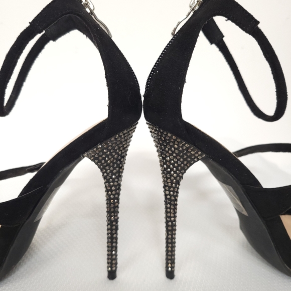 Fashion Nova Black Sequins Heel size 7.5 - Picture 5 of 10